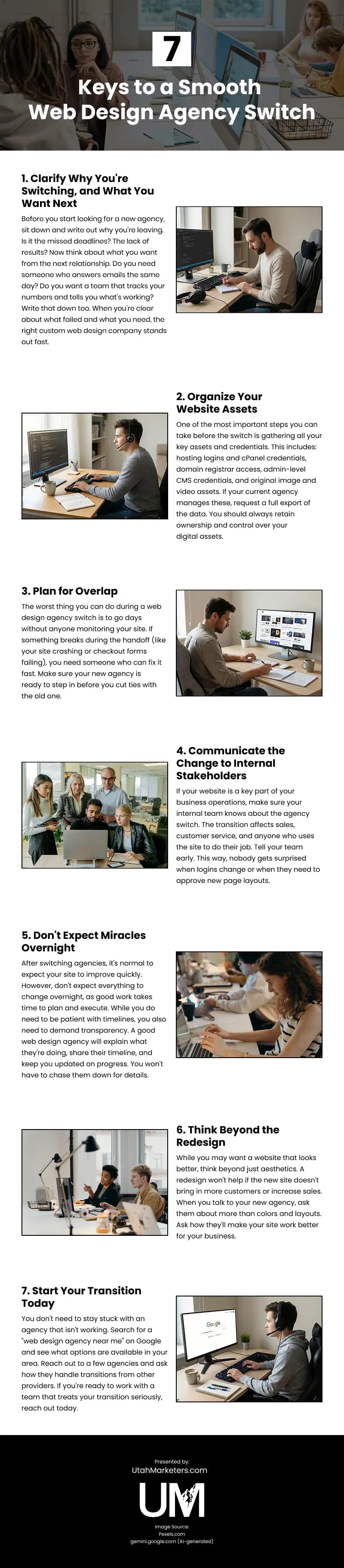 7 Keys to a Smooth Web Design Agency Switch Infographic 7 Keys to a Smooth Web Design Agency Switch Infographic