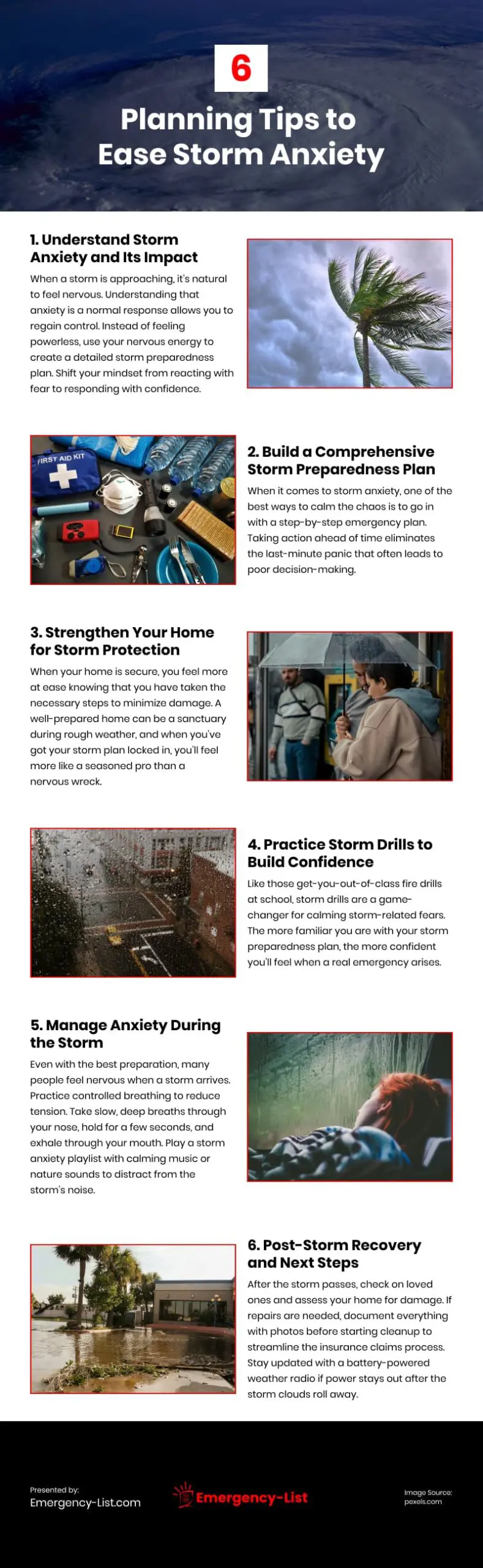 6 Planning Tips to Ease Storm Anxiety Infographic