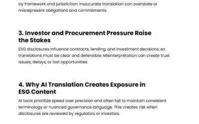 6 Reasons ESG Reporting Demands Precise Translation
