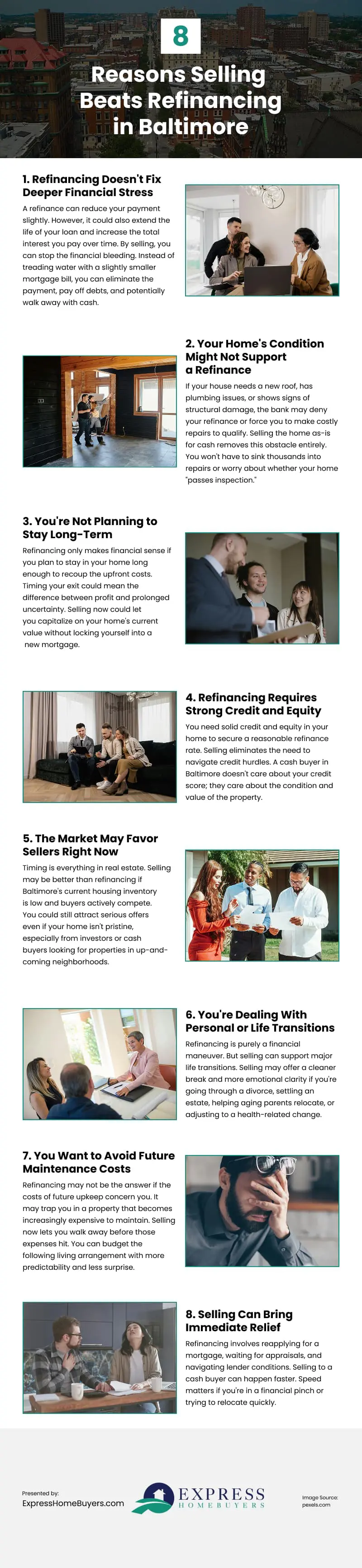 8 Reasons Selling Beats Refinancing in Baltimore Infographic