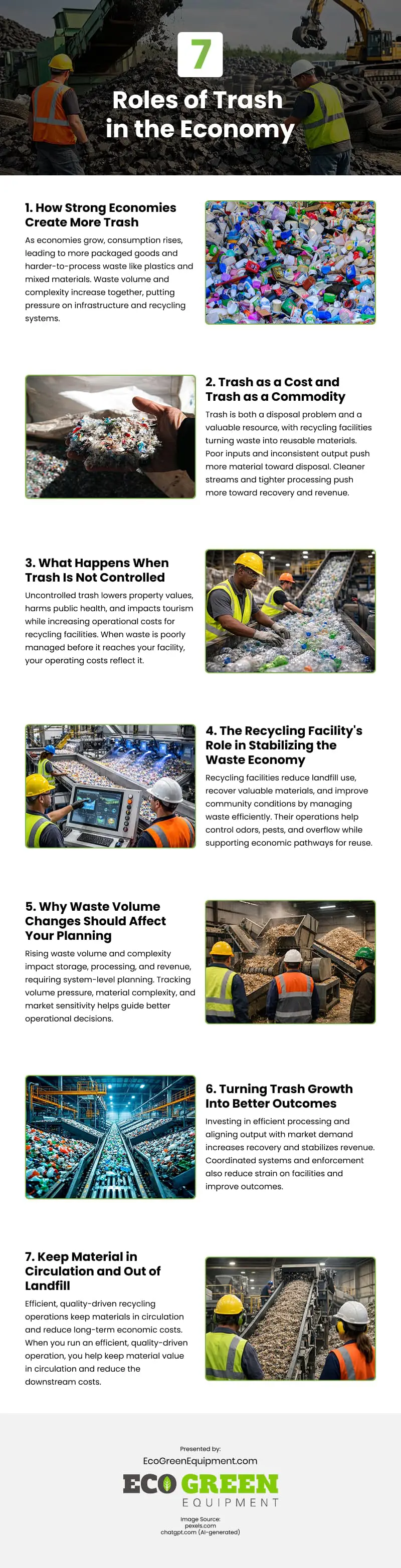 7 Roles of Trash in the Economy Infographic