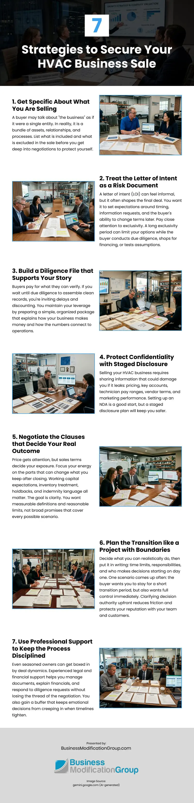 7 Strategies to Secure Your HVAC Business Sale Infographic 7 Strategies to Secure Your HVAC Business Sale Infographic