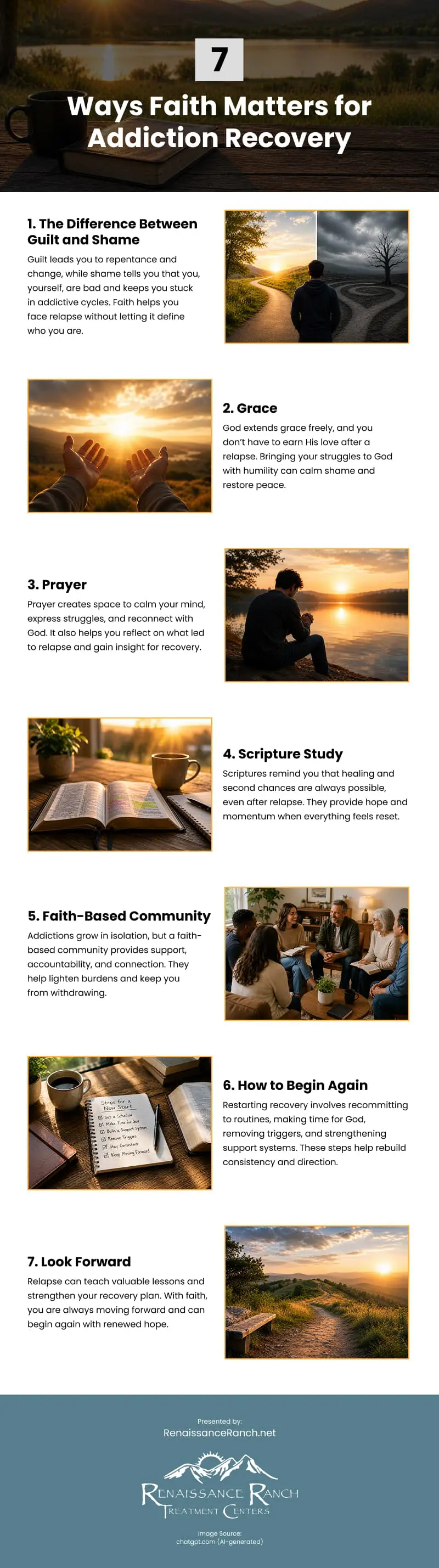 7 Ways Faith Matters for Addiction Recovery Infographic