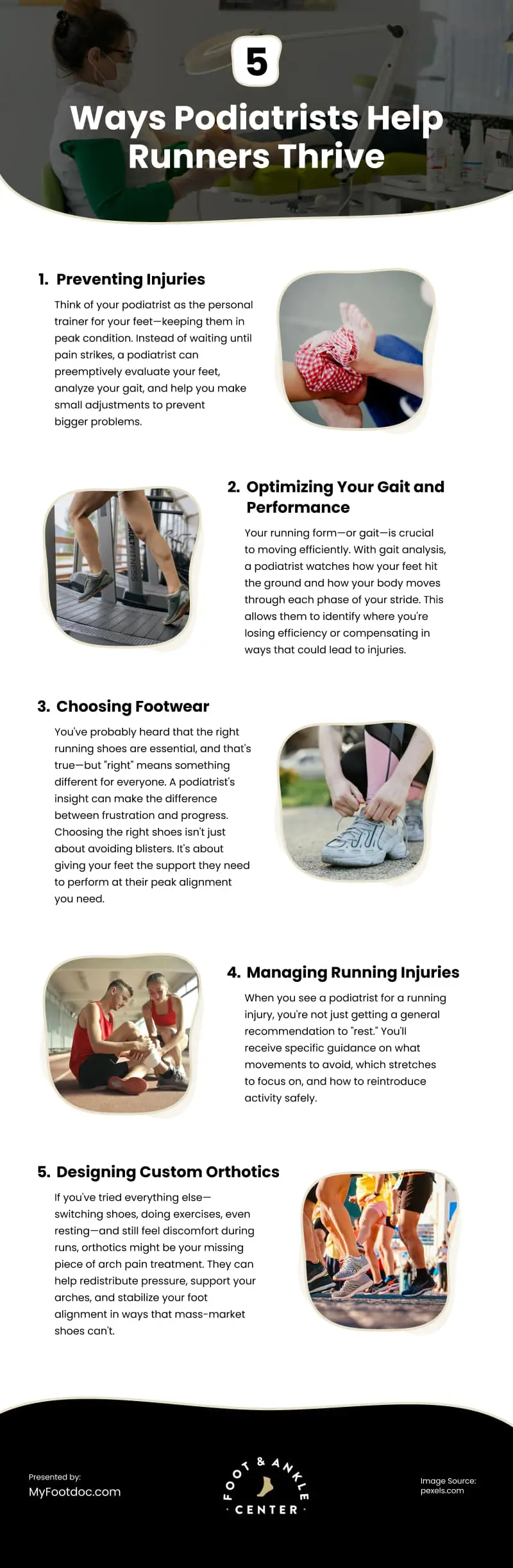 5 Ways Podiatrists Help Runners Thrive Infographic