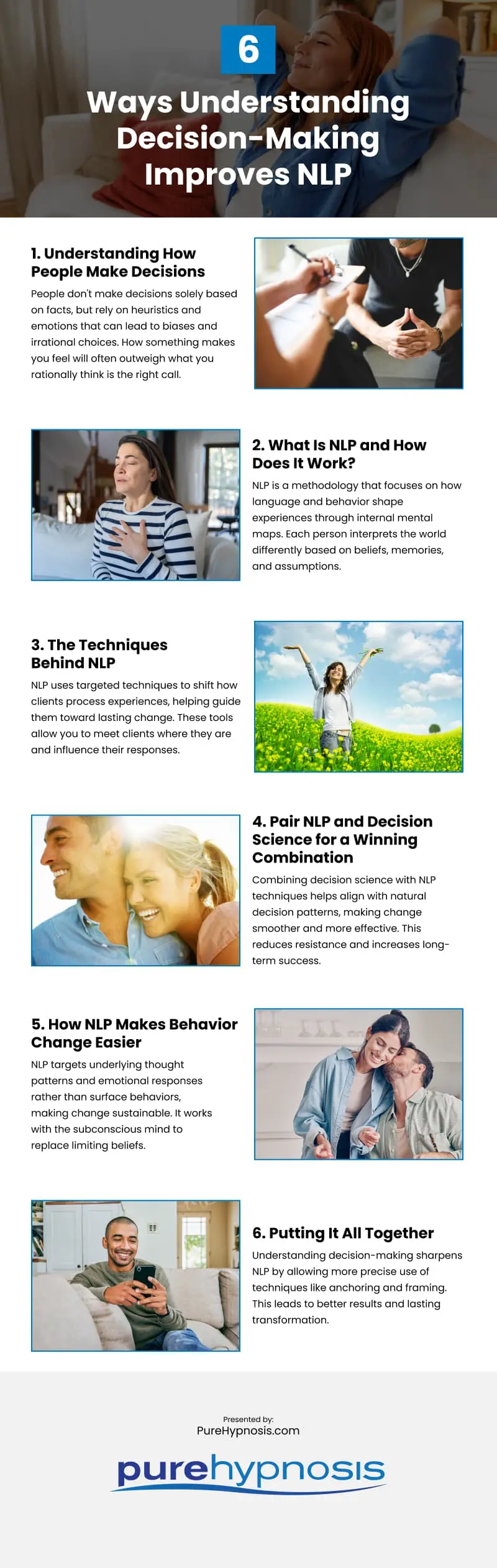 6 Ways Understanding Decision-Making Improves NLP Infographic 6 Ways Understanding Decision-Making Improves NLP Infographic