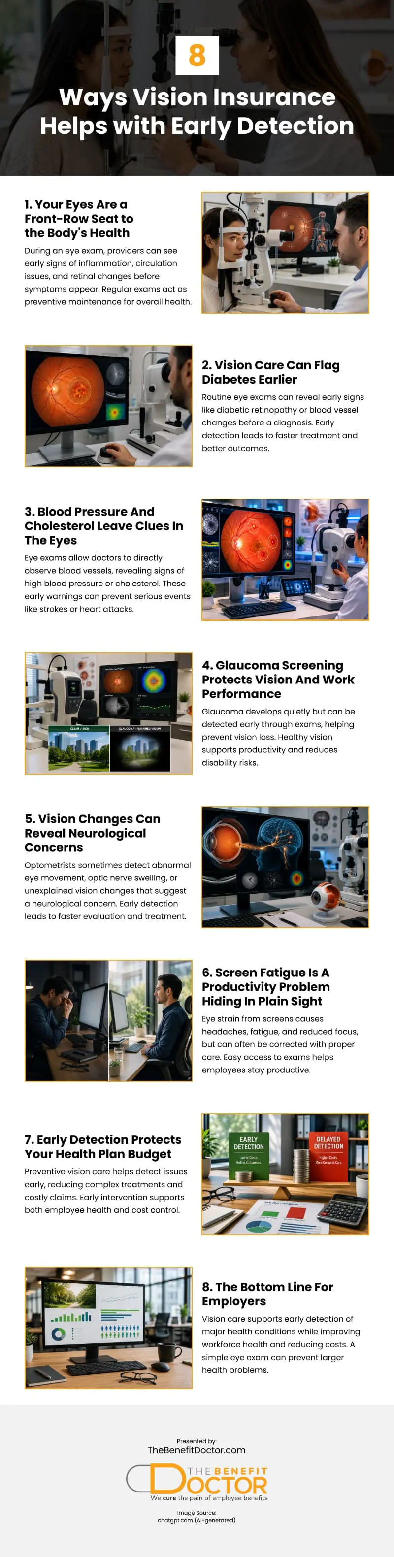 8 Ways Vision Insurance Helps with Early Detection Infographic