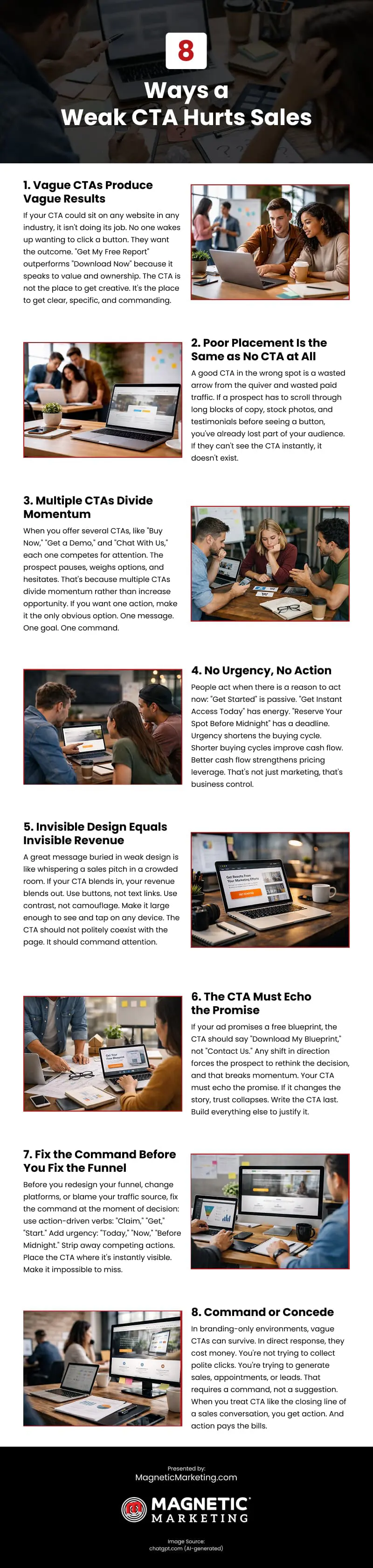8 Ways a Weak CTA Hurts Sales Infographic 8 Ways a Weak CTA Hurts Sales Infographic