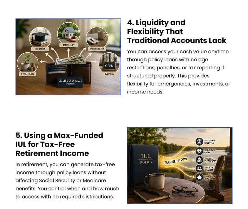 8 Ways to Build Wealth with a Max-Funded IUL