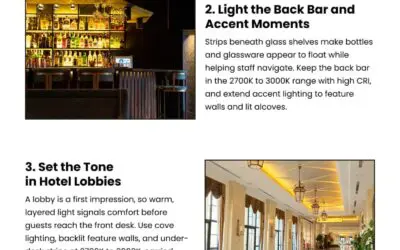 4 LED Strip Lighting Upgrades for Hospitality Spaces