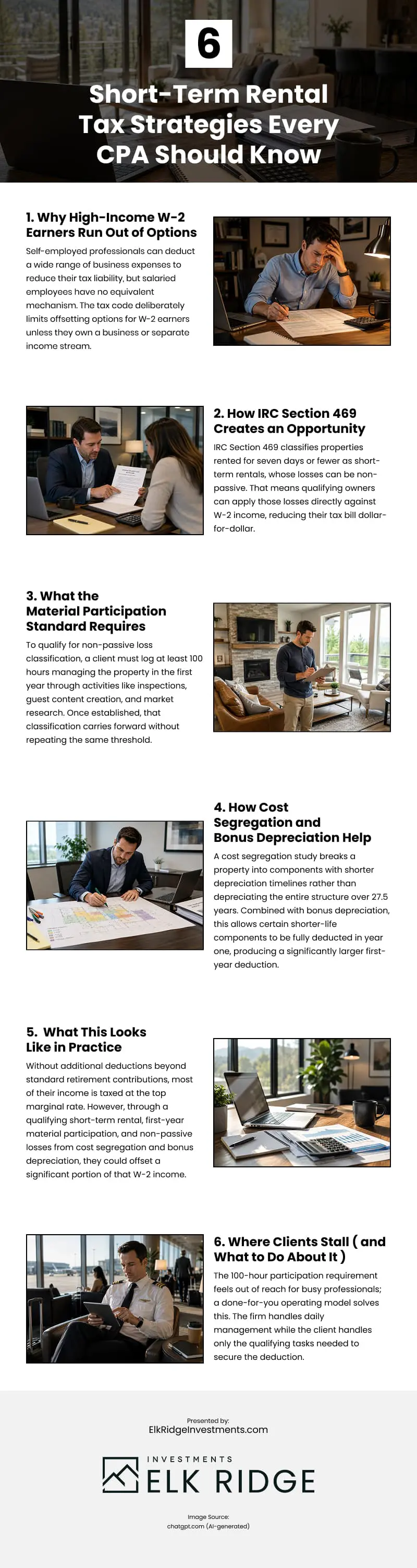 6 Short-Term Rental Tax Strategies Every CPA Should Know Infographic 6 Short-Term Rental Tax Strategies Every CPA Should Know Infographic