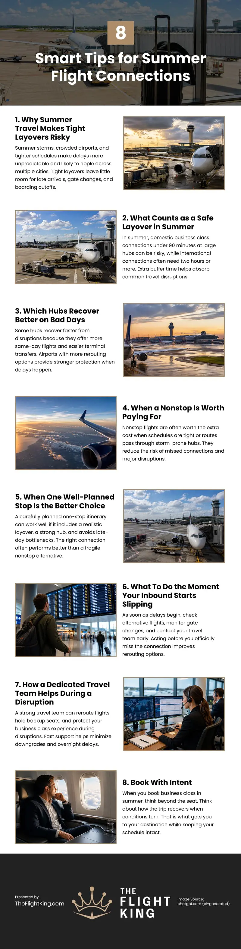 8 Smart Tips for Summer Flight Connections Infographic 8 Smart Tips for Summer Flight Connections Infographic