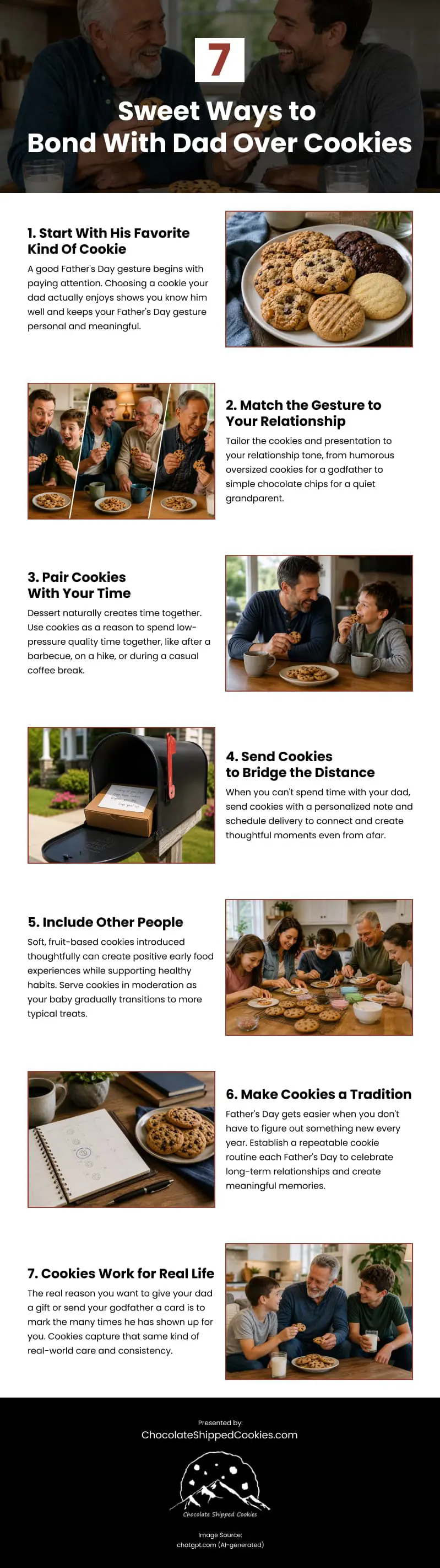 7 Sweet Ways to Bond With Dad Over Cookies Infographic