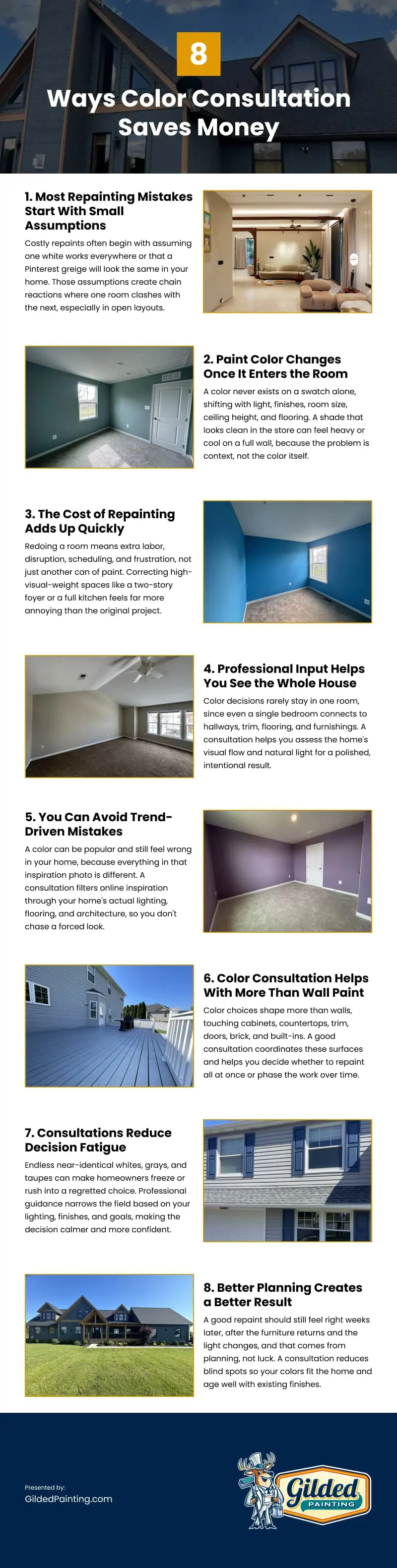 8 Ways Color Consultation Saves Money Infographic 8 Ways Color Consultation Saves Money Infographic