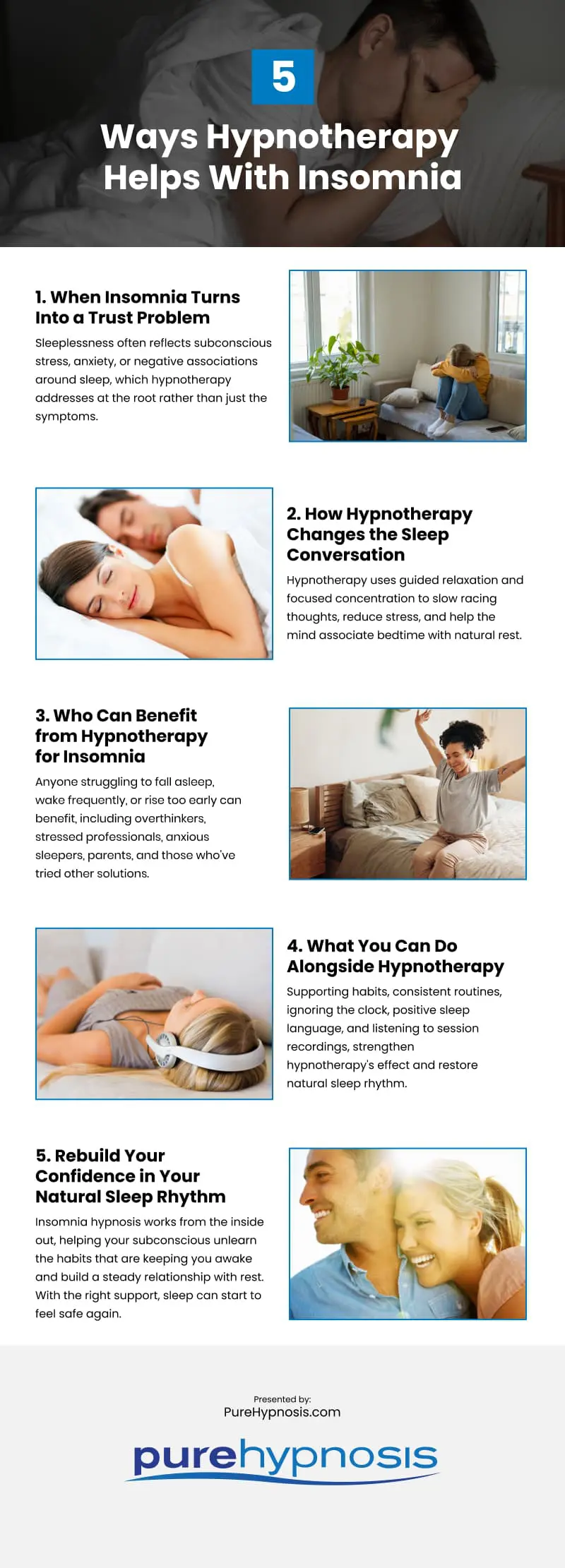 5 Ways Hypnotherapy Helps With Insomnia Infographic 5 Ways Hypnotherapy Helps With Insomnia Infographic