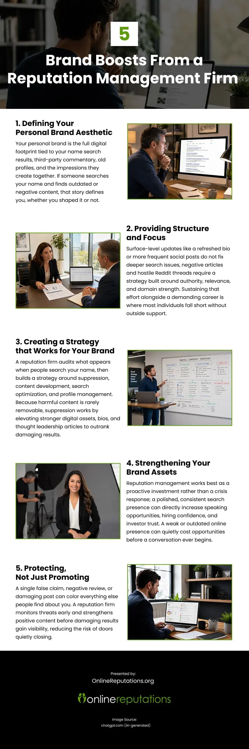 5 Brand Boosts from a Reputation Management Firm 5 Brand Boosts From a Reputation Management Firm Infographic
