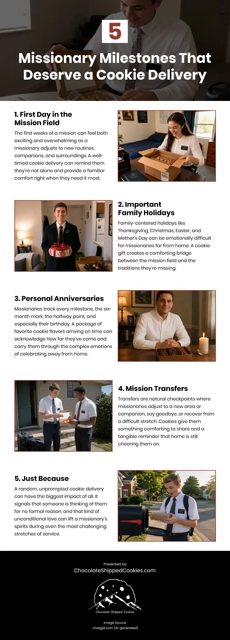 5 Missionary Milestones That Deserve a Cookie Delivery 5 Missionary Milestones That Deserve a Cookie Delivery Infographic