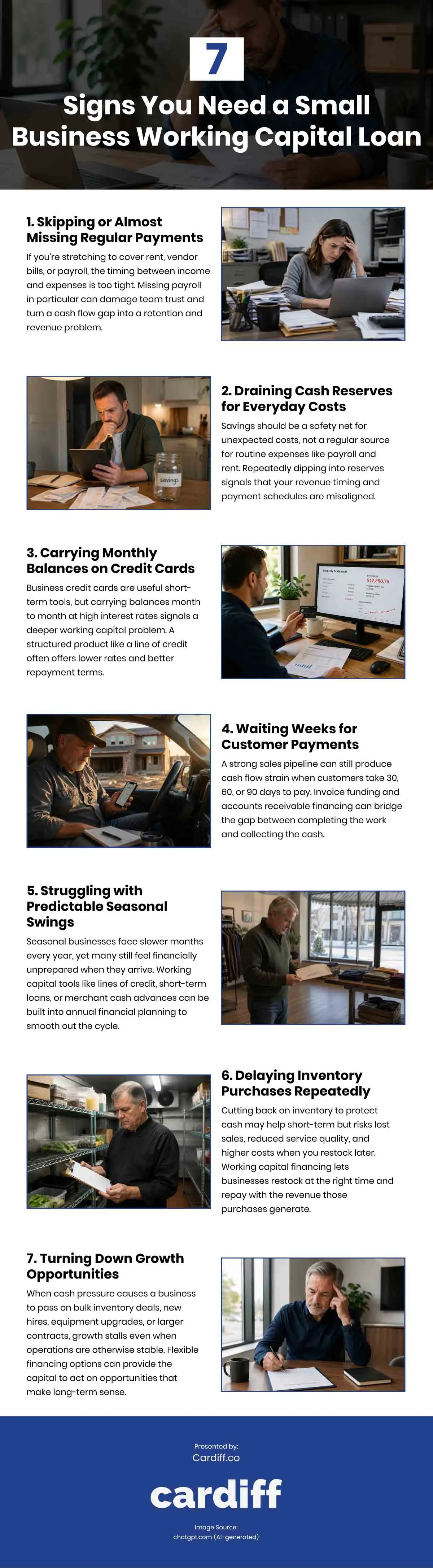 7 Signs You Need a Small Business Working Capital Loan Infographic 7 Signs You Need a Small Business Working Capital Loan Infographic