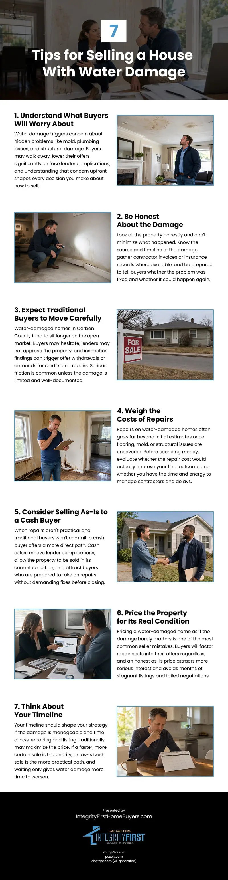7 Tips for Selling a House With Water Damage Infographic 7 Tips for Selling a House With Water Damage Infographic