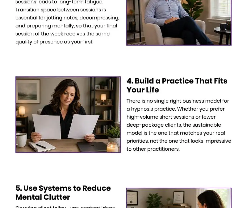 7 Work-Life Balance Tips for Hypnosis Professionals