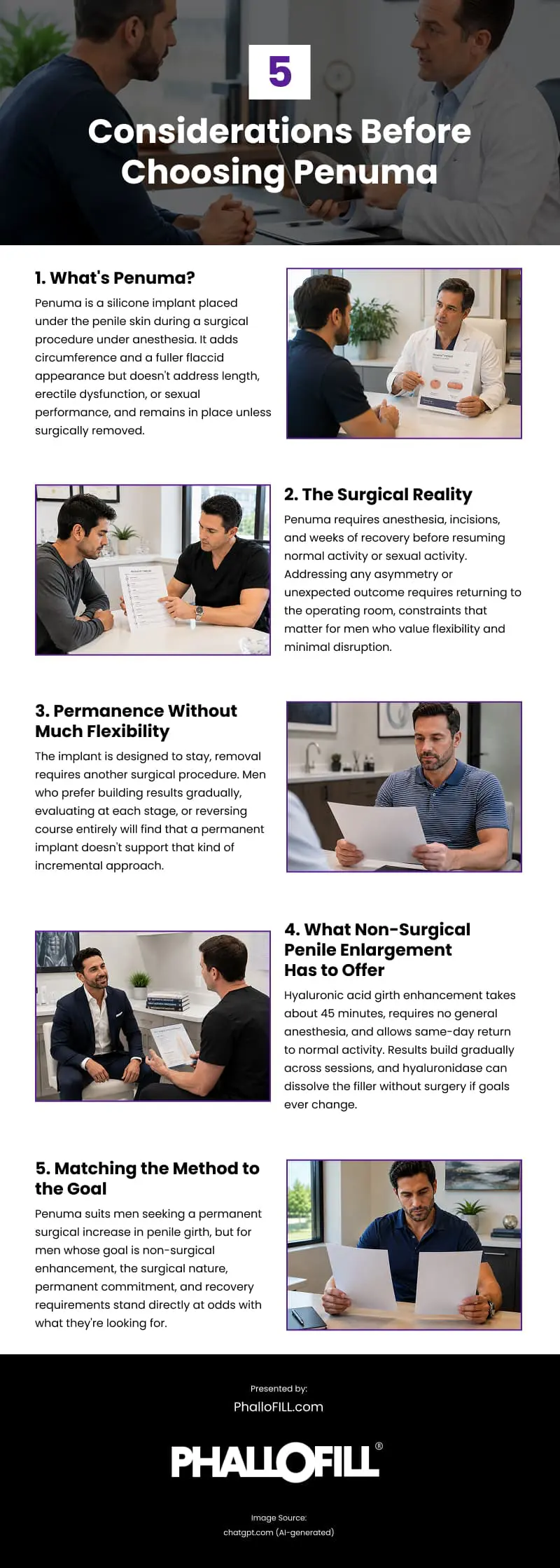 5 Considerations Before Choosing Penuma Infographic 5 Considerations Before Choosing Penuma Infographic