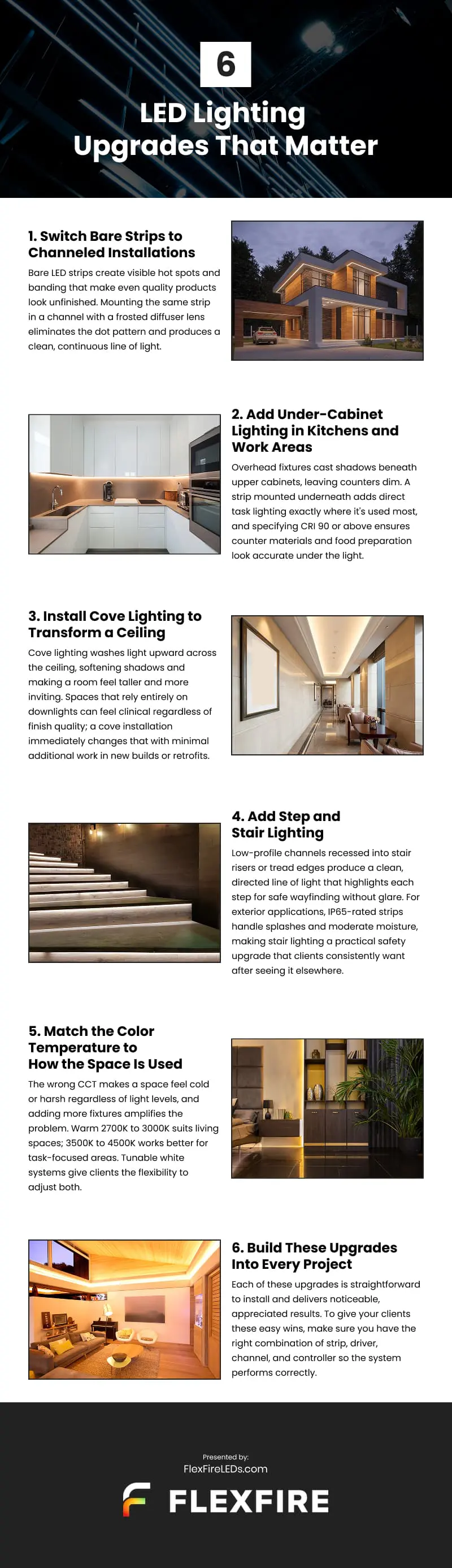6 LED Lighting Upgrades That Matter Infographic 6 LED Lighting Upgrades That Matter Infographic