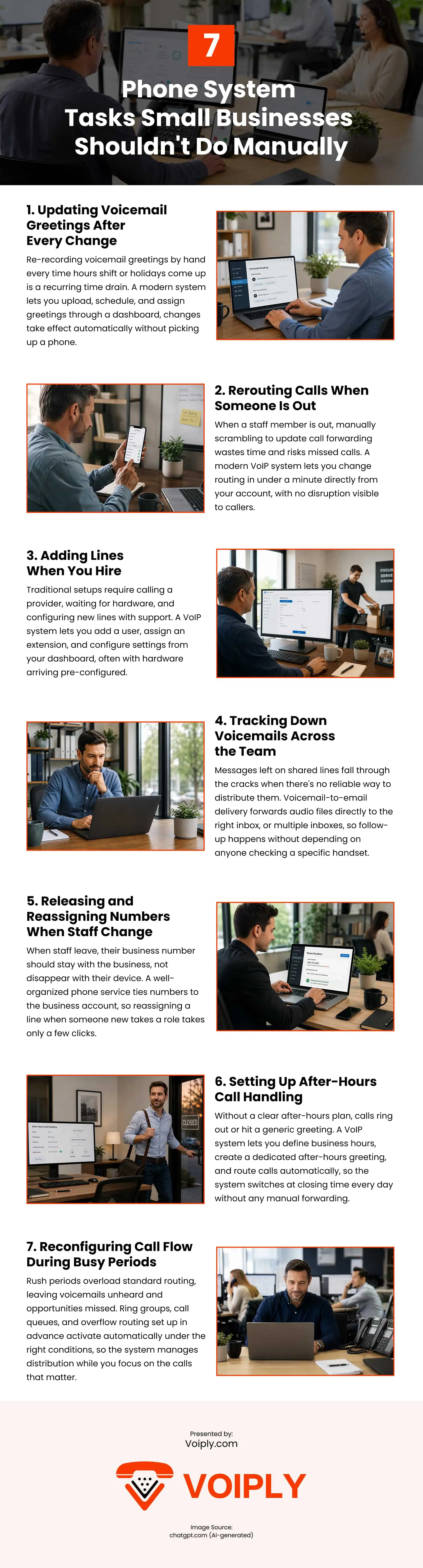 7 Phone System Tasks Small Businesses Shouldn't Do Manually Infographic 7 Phone System Tasks Small Businesses Shouldn't Do Manually Infographic