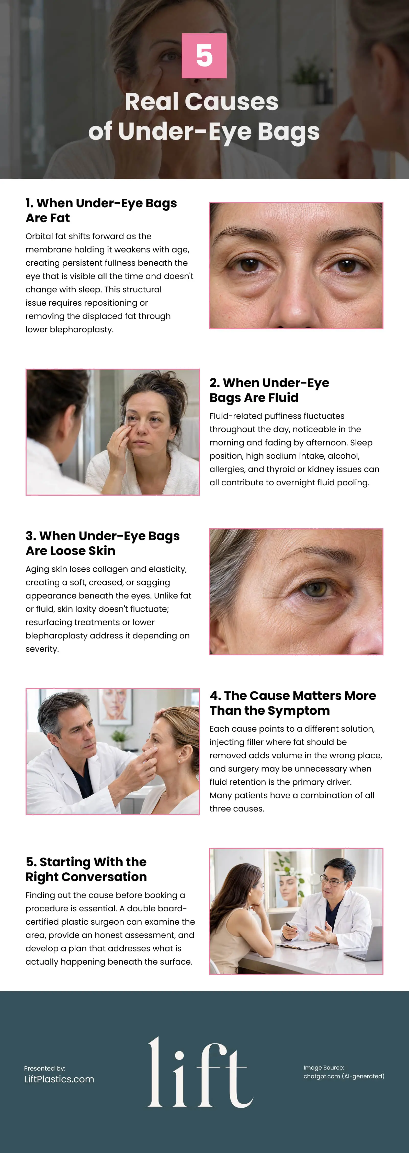 5 Real Causes of Under-Eye Bags Infographic 5 Real Causes of Under-Eye Bags Infographic