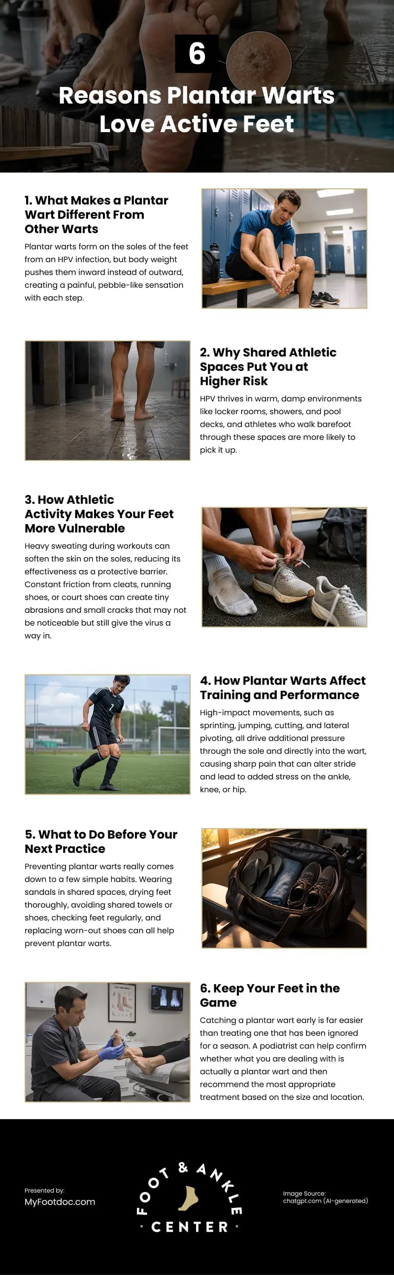 6 Reasons Plantar Warts Love Active Feet Infographic