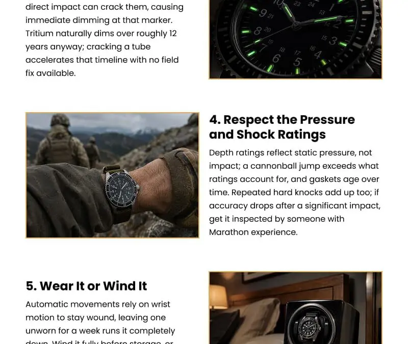 7 Tips for Maintaining Your Marathon Military Watch
