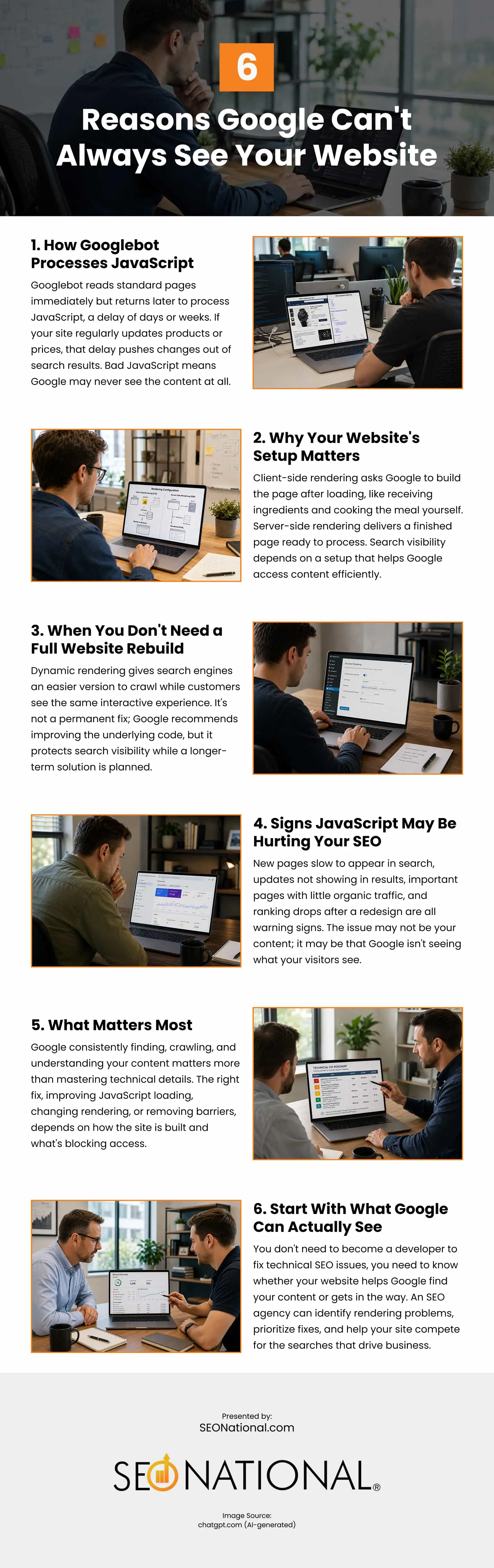 6 Reasons Google Can't Always See Your Website Infographic 6 Reasons Google Can't Always See Your Website Infographic