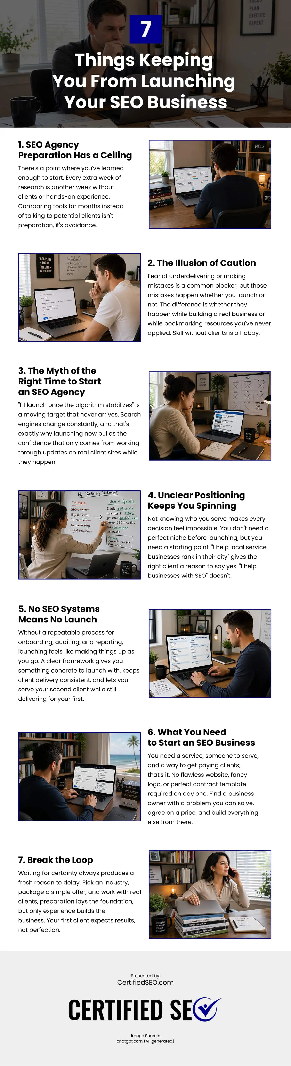 7 Things Keeping You From Launching Your SEO Business Infographic 7 Things Keeping You From Launching Your SEO Business Infographic