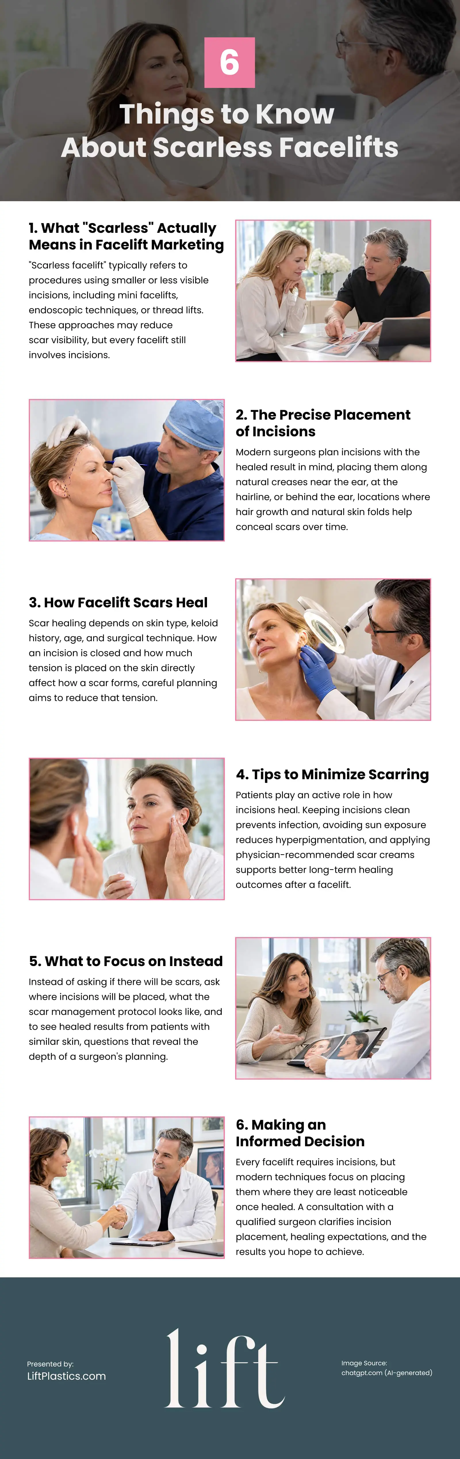 6 Things to Know About Scarless Facelifts Infographic 6 Things to Know About Scarless Facelifts Infographic