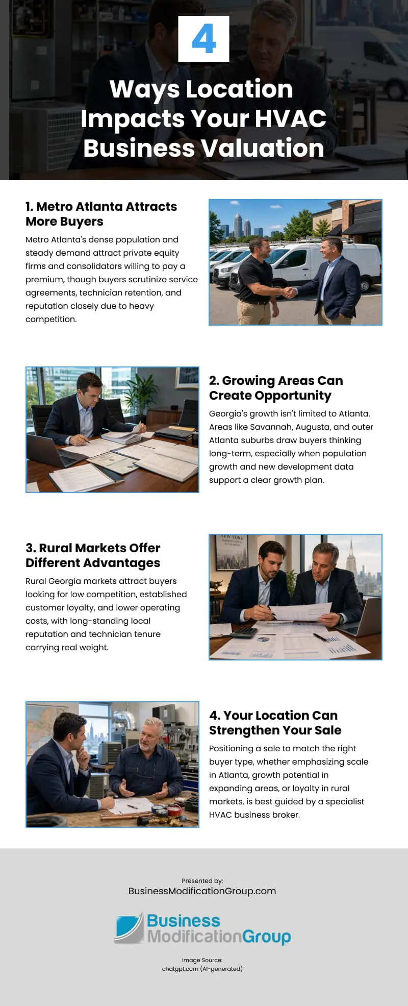4 Ways Location Impacts Your HVAC Business Valuation Infographic 4 Ways Location Impacts Your HVAC Business Valuation Infographic