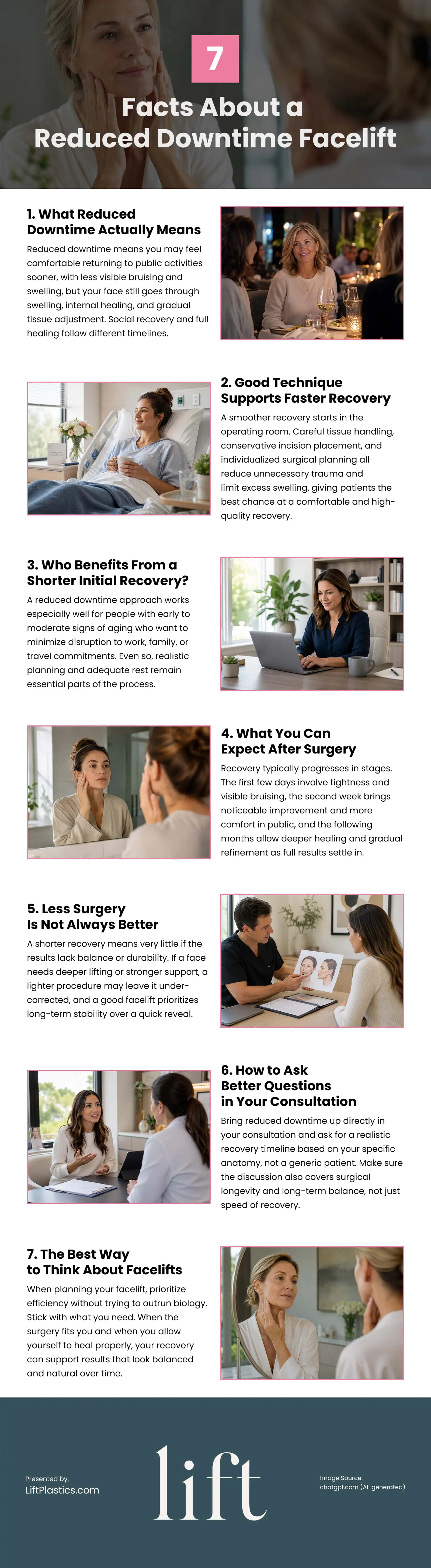 7 Facts About a Reduced Downtime Facelift Infographic 7 Facts About a Reduced Downtime Facelift Infographic