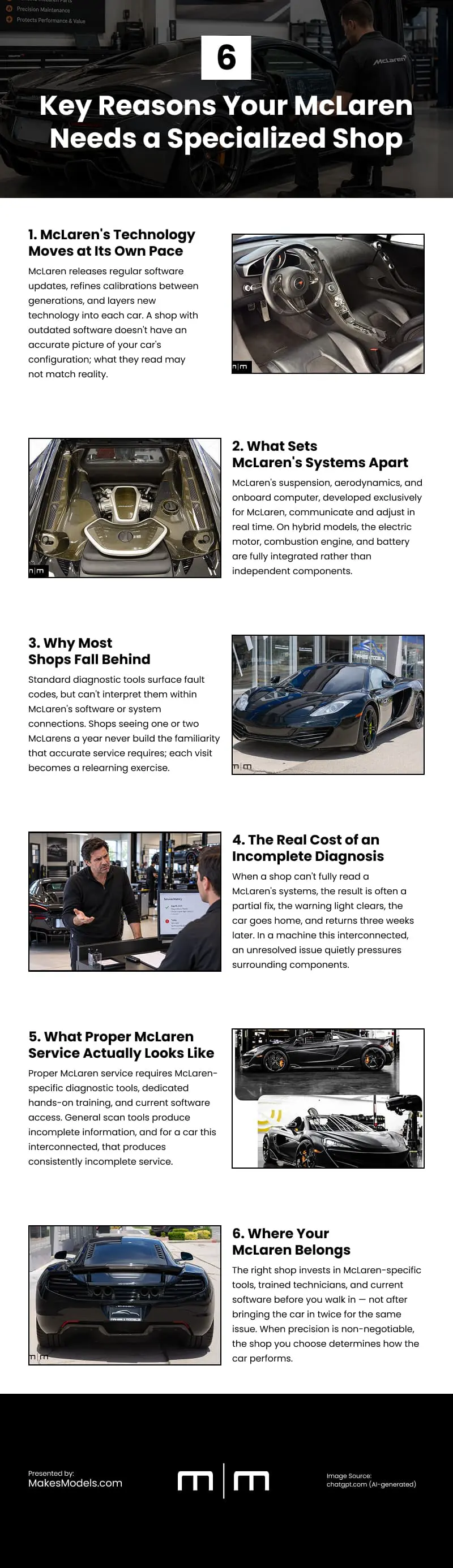 6 Key Reasons Your McLaren Needs a Specialized Shop Infographic 6 Key Reasons Your McLaren Needs a Specialized Shop Infographic