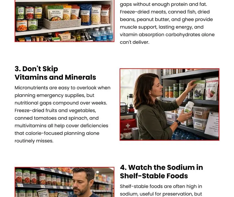 5 Nutritional Factors for Emergency Food Supplies
