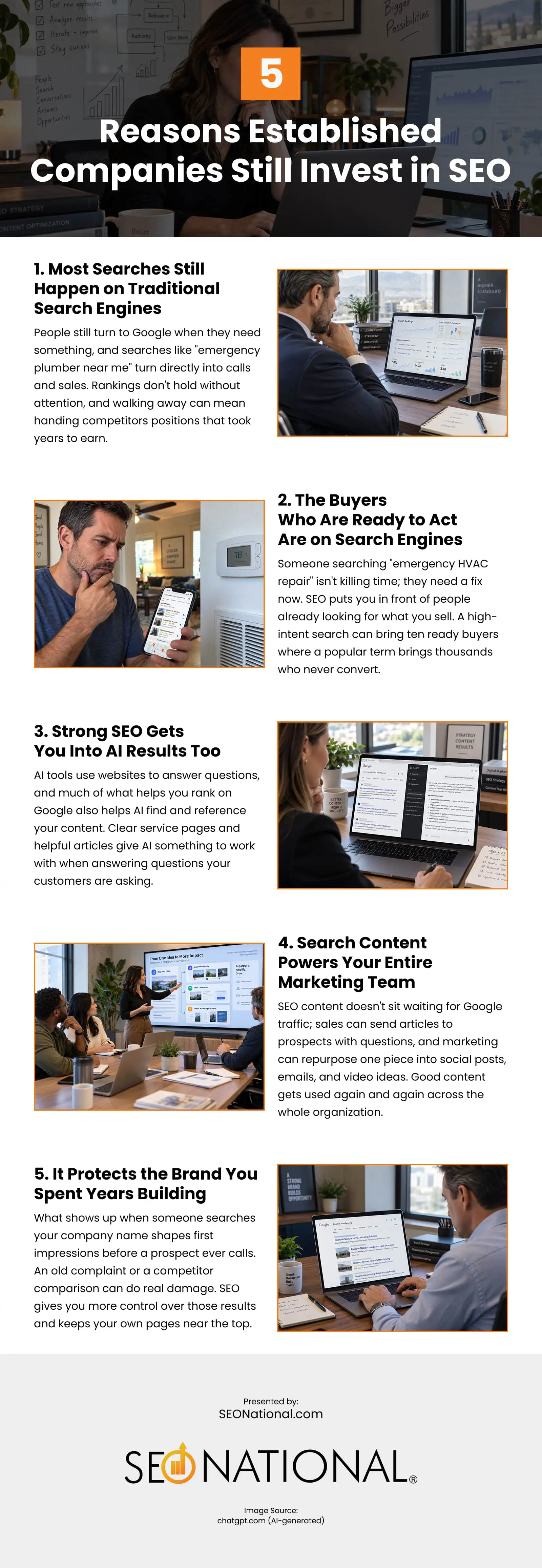5 Reasons Established Companies Still Invest in SEO Infographic 5 Reasons Established Companies Still Invest in SEO Infographic
