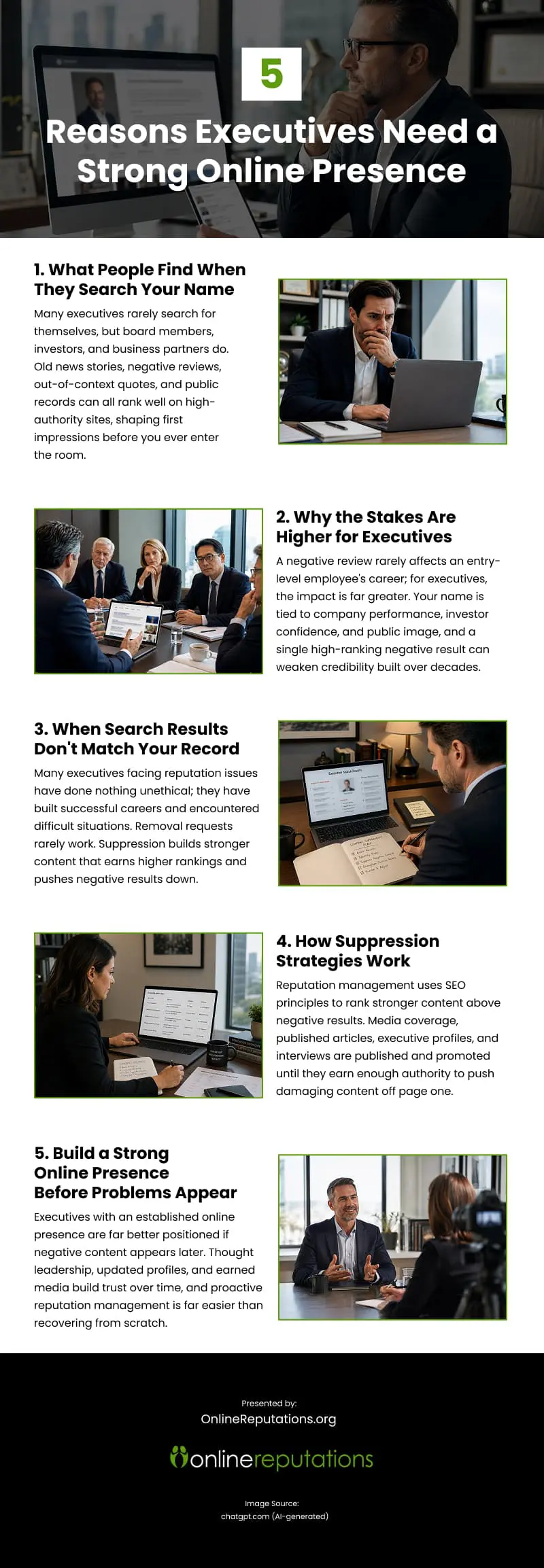 5 Reasons Executives Need a Strong Online Presence Infographic 5 Reasons Executives Need a Strong Online Presence Infographic