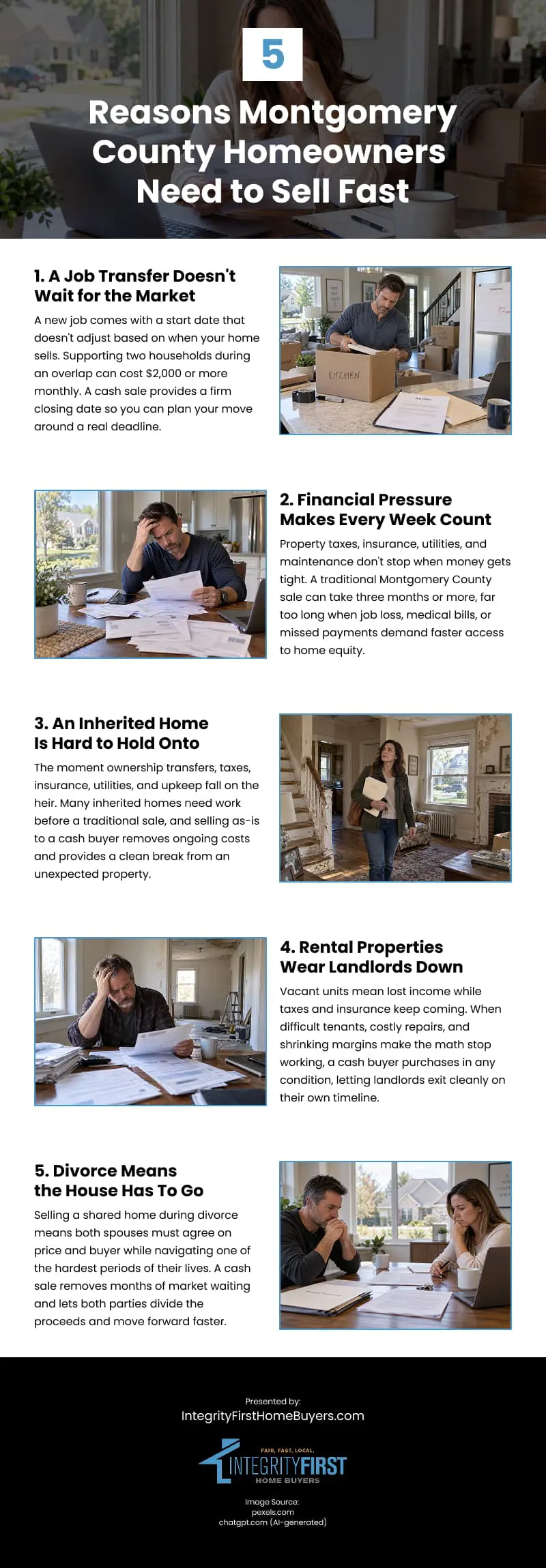 5 Reasons Montgomery County Homeowners Need to Sell Fast Infographic 5 Reasons Montgomery County Homeowners Need to Sell Fast Infographic