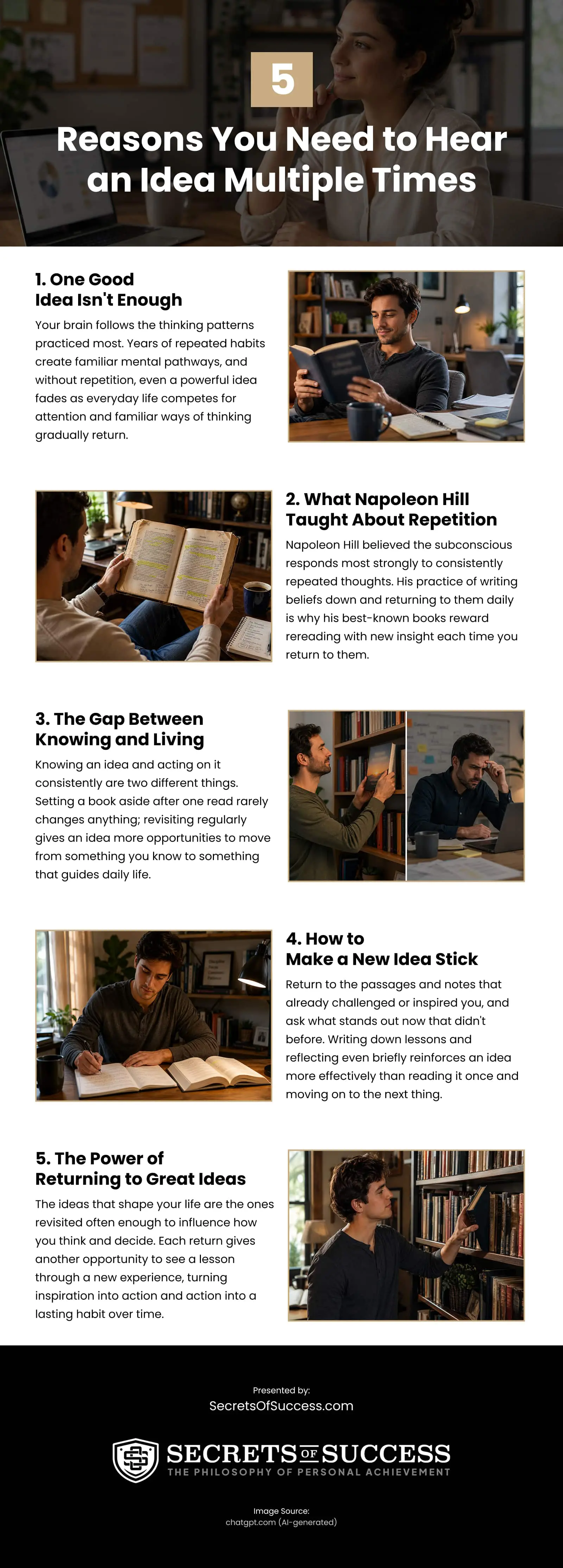 5 Reasons You Need to Hear an Idea Multiple Times Infographic 5 Reasons You Need to Hear an Idea Multiple Times Infographic