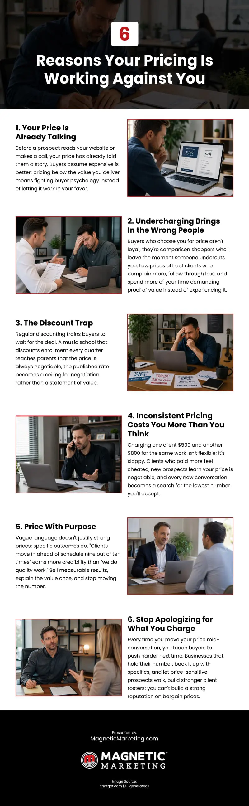 6 Reasons Your Pricing Is Working Against You Infographic 6 Reasons Your Pricing Is Working Against You Infographic