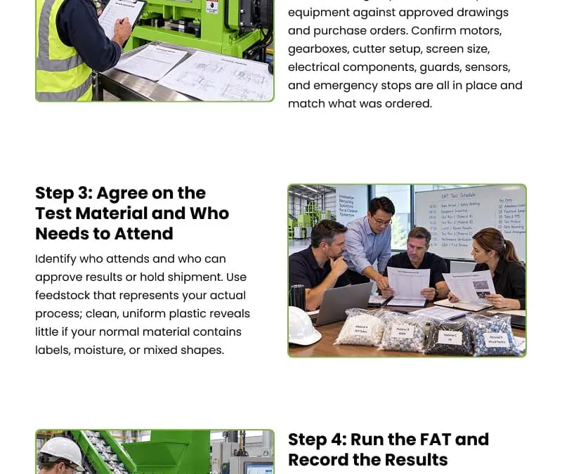 5 Steps for FAT Preparation for Plastic Recycling Equipment