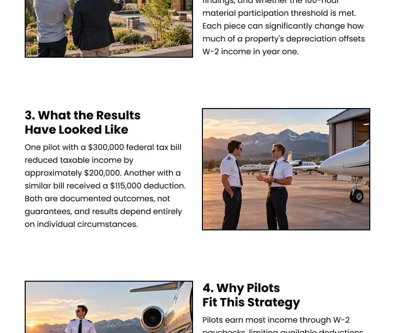 5 Things Pilots Should Know About STR Tax Strategy