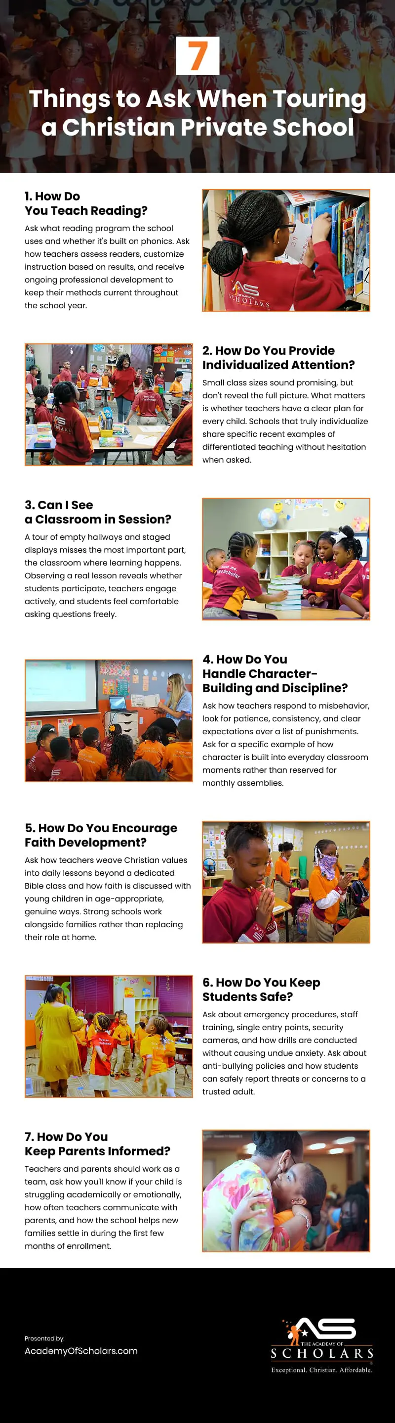 7 Things to Ask When Touring a Christian Private School Infographic 7 Things to Ask When Touring a Christian Private School Infographic