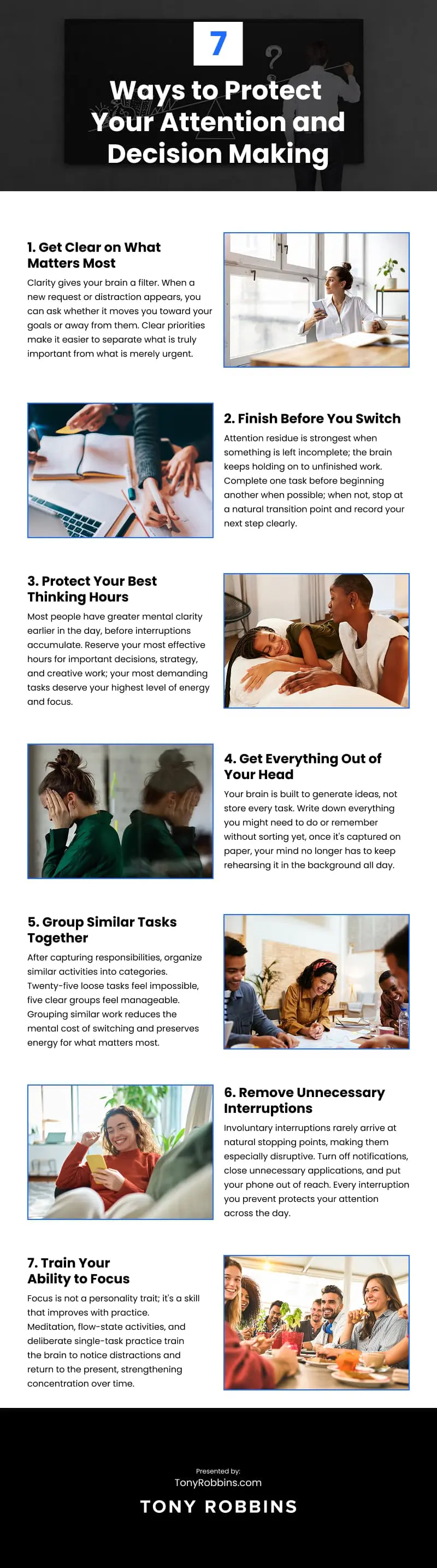 7 Ways to Protect Your Attention and Decision Making Infographic 7 Ways to Protect Your Attention and Decision Making Infographic