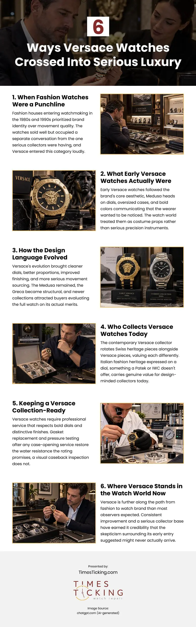 6 Ways Versace Watches Crossed Into Serious Luxury Infographic 6 Ways Versace Watches Crossed Into Serious Luxury Infographic