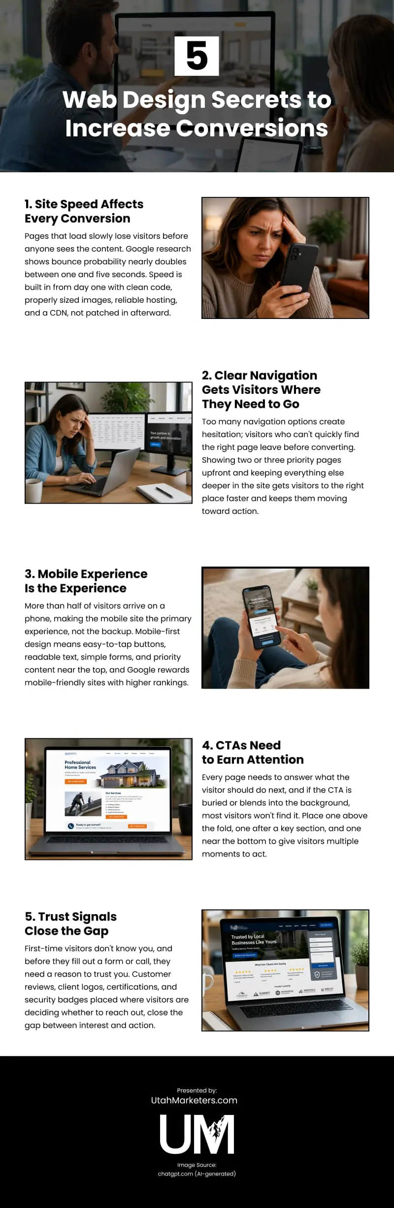 5 Web Design Secrets to Increase Conversions Infographic 5 Web Design Secrets to Increase Conversions Infographic