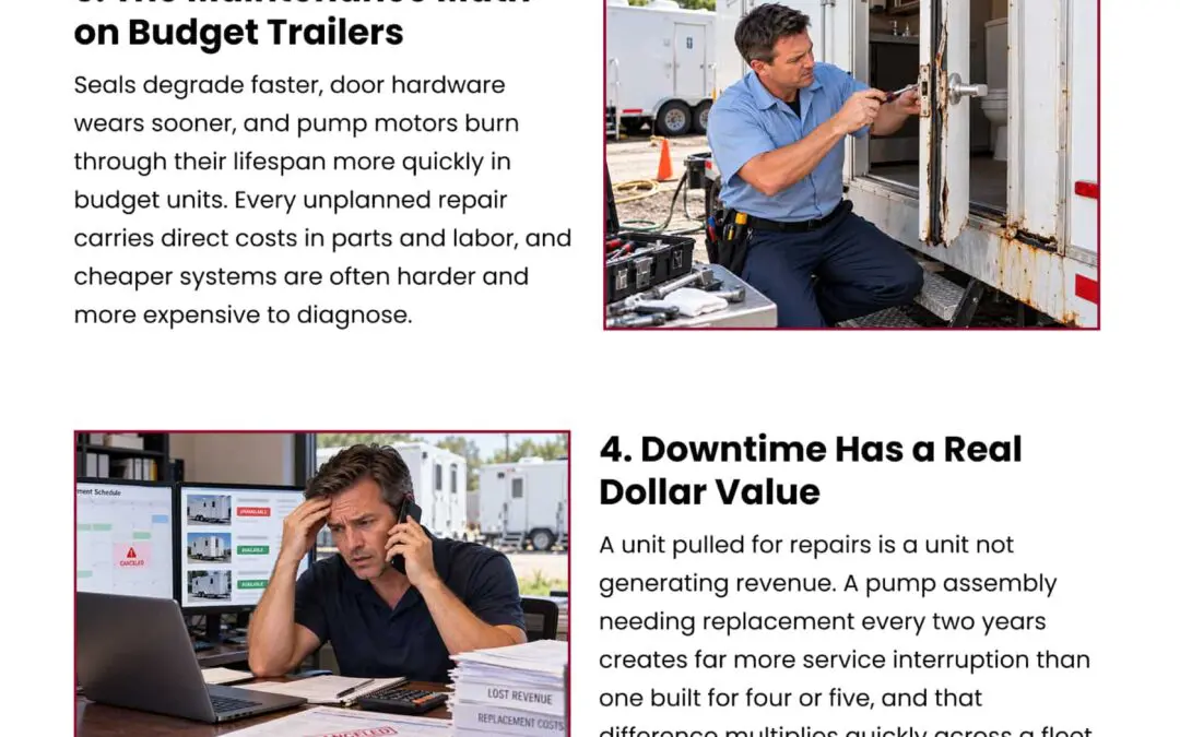 6 Real Costs of a Cheap Portable Restroom Trailer