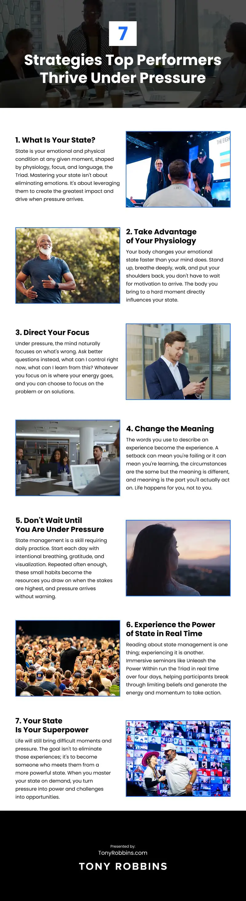 7 Strategies Top Performers Thrive Under Pressure Infographic 7 Strategies Top Performers Thrive Under Pressure Infographic