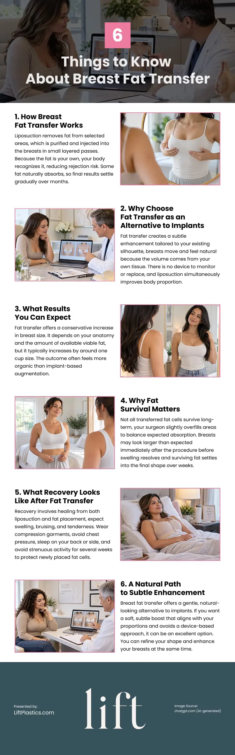 6 Things to Know About Breast Fat Transfer Infographic 6 Things to Know About Breast Fat Transfer Infographic